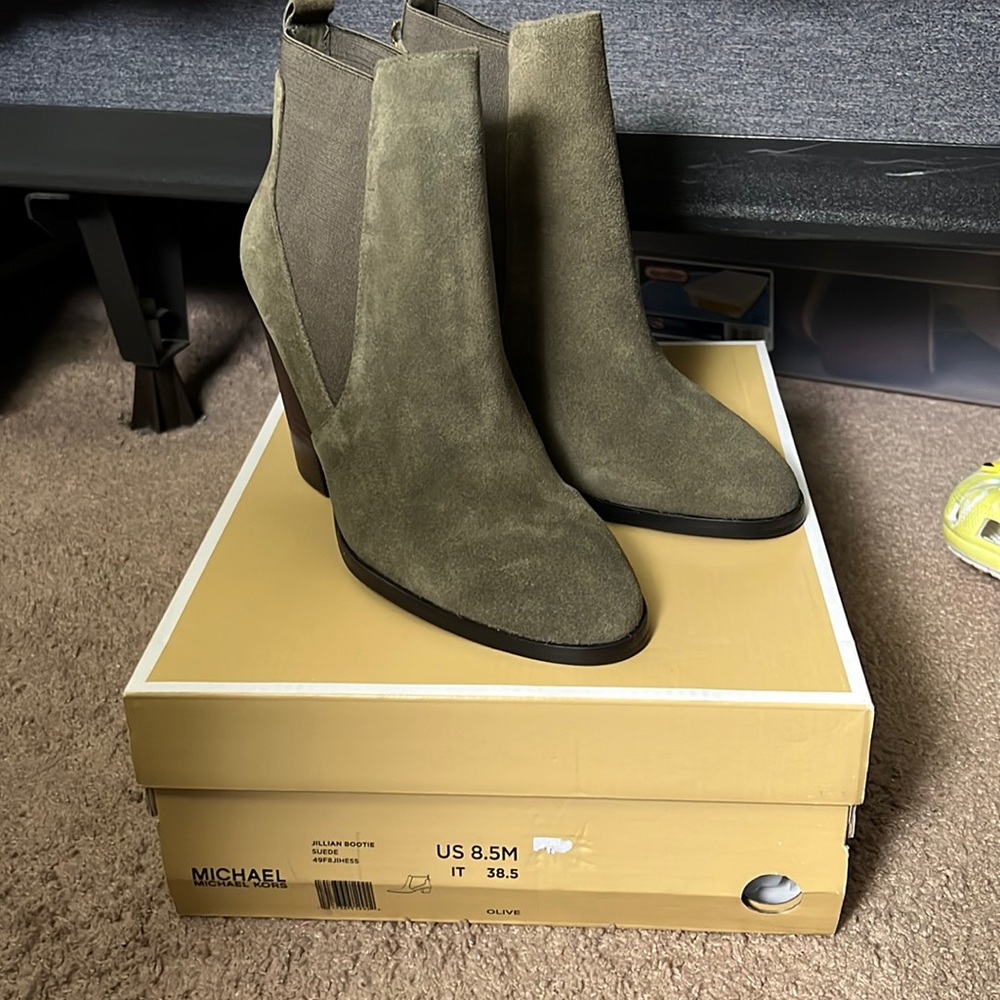 Olive green MK boots